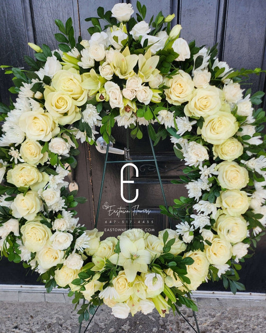 Round Wreath Standing Spray #2