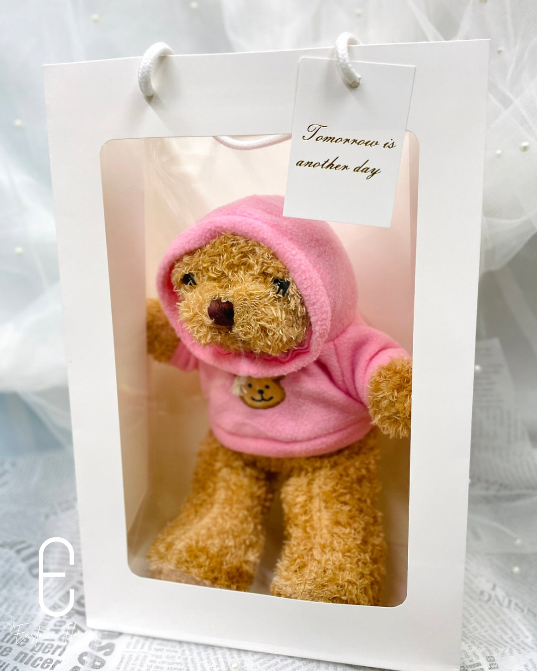 Pink Hoodie Bear Doll
