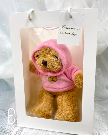 Pink Hoodie Bear Doll