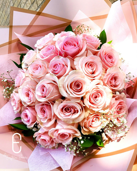 24 Pink Roses Bouquet