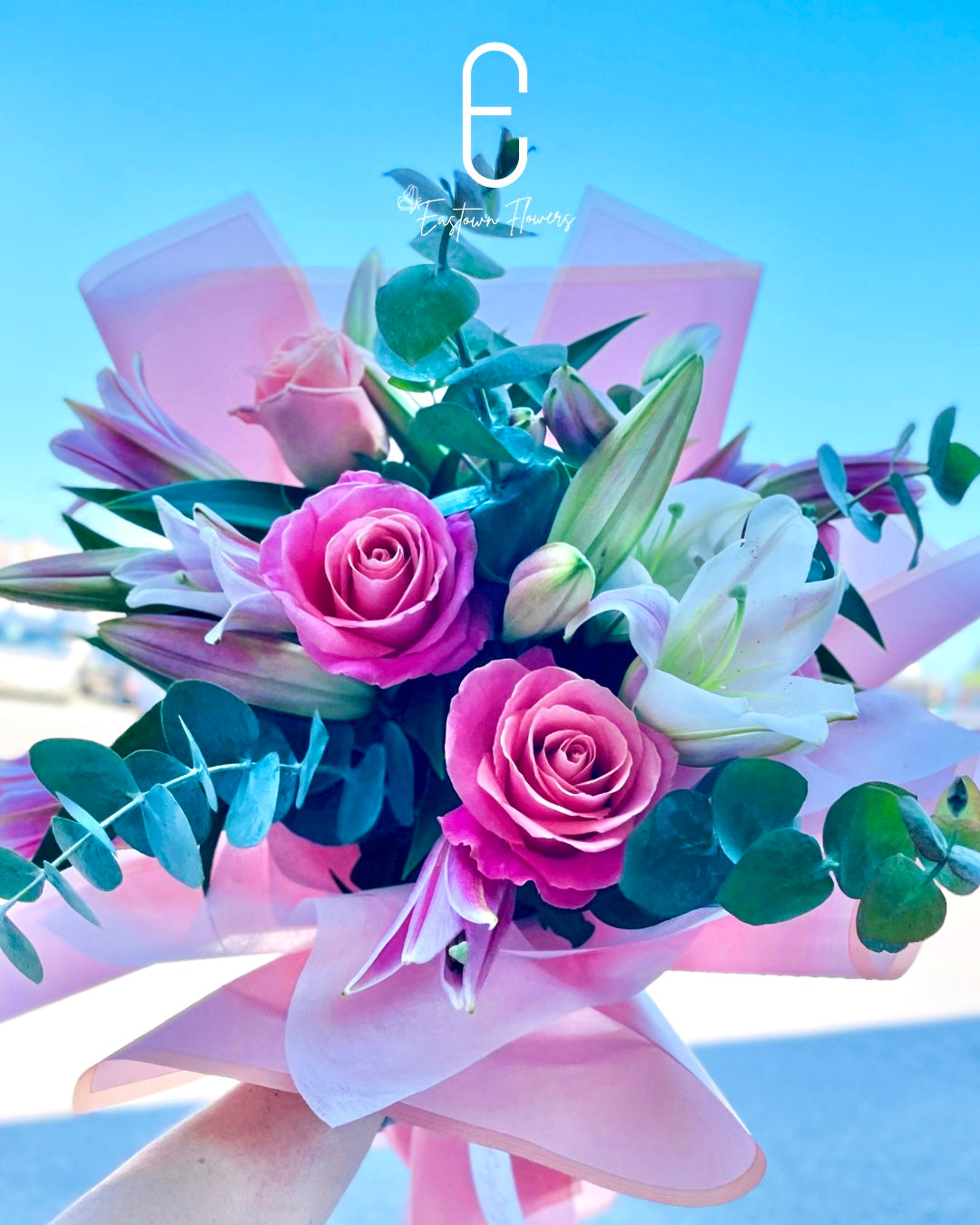 Pink Lily & Pink Roses