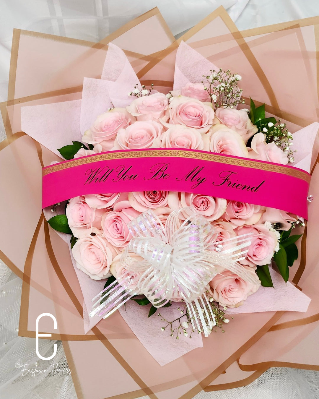 24 Pink Roses Bouquet