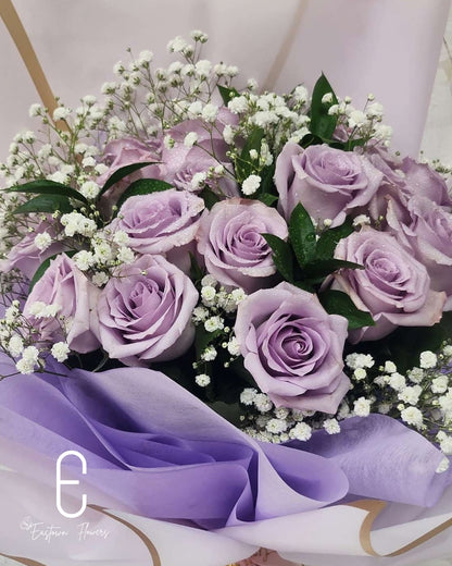 12(Dozen) Lavender Roses Bouquet