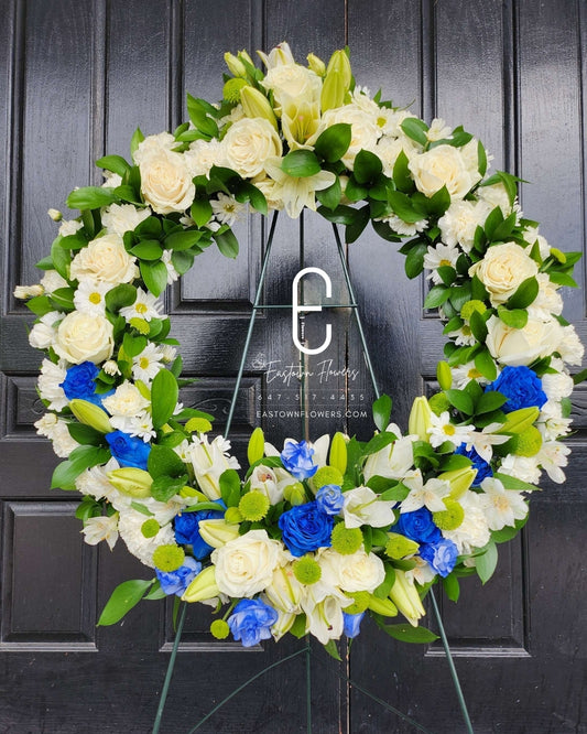 Round Wreath Standing Spray #3