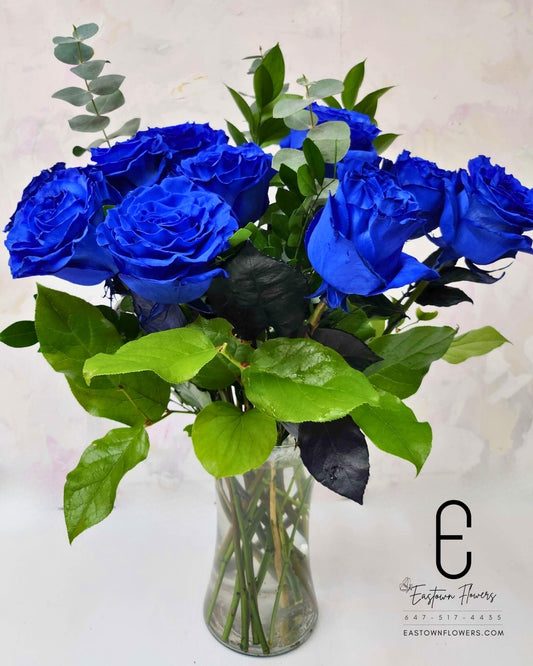 Blue Rose Vase