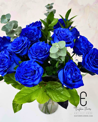 Blue Rose Vase