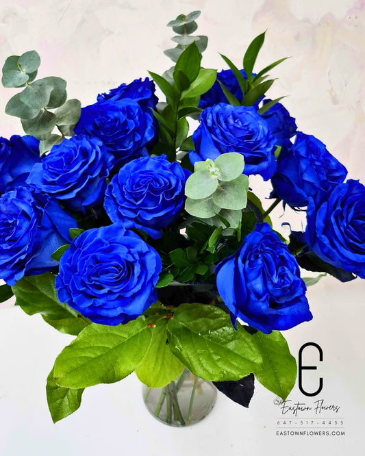Blue Rose Vase