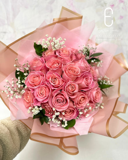 24 Pink Roses Bouquet