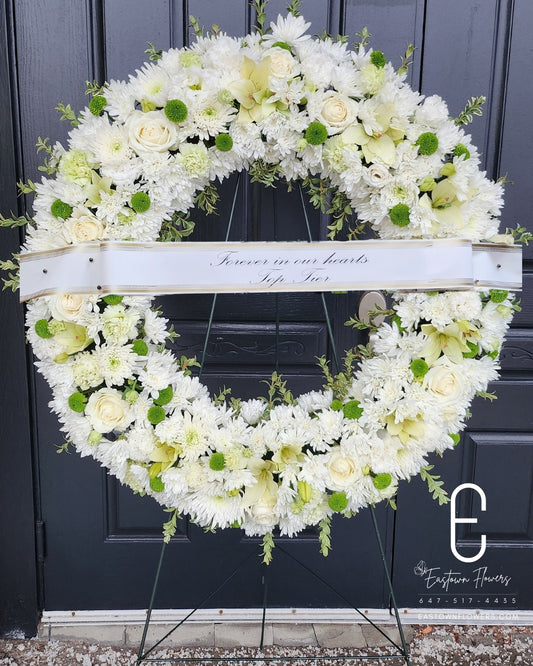 Round Wreath Standing Spray #4