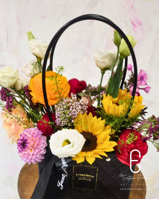 Happiness Delivery Flower Basket