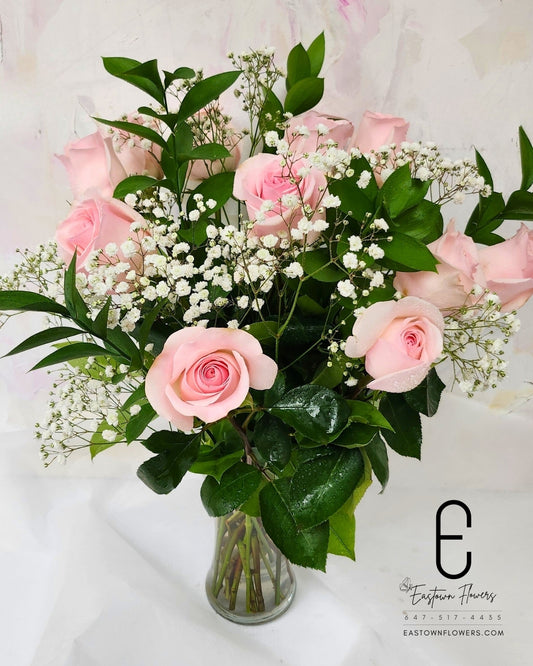 Pink Rose Vase