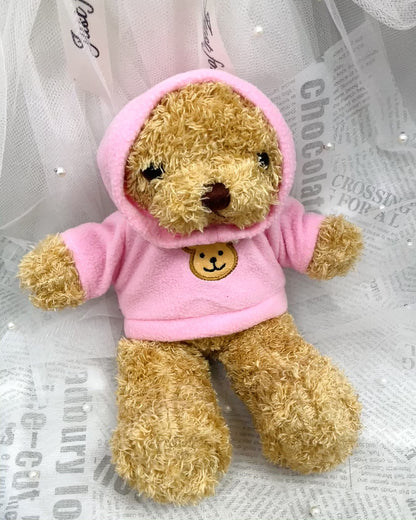 Pink Hoodie Bear Doll