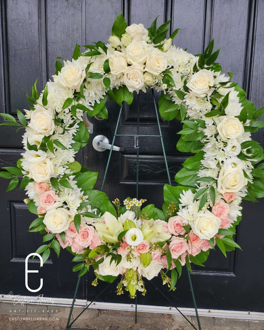 Round Wreath Standing Spray #2