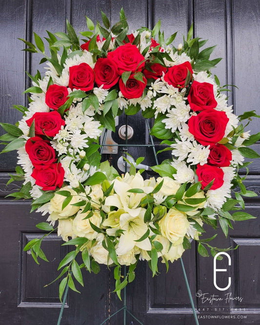 Round Wreath Standing Spray #1