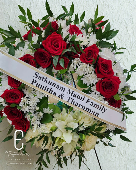 Round Wreath Standing Spray #1