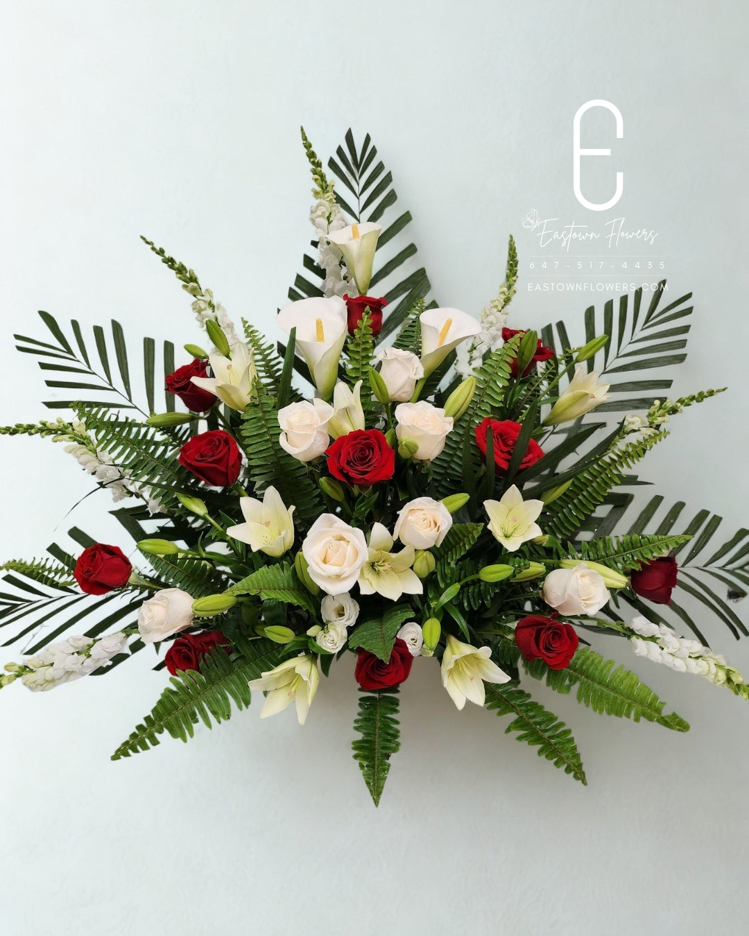 Pink & Red Funeral Arrangement